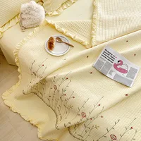 Summer Cotton Quilts Stitch Thin Air-conditioning Comforter Soft Breathable Sofas Blanket Quilted Bed Covers and Bedspreads 이불 4