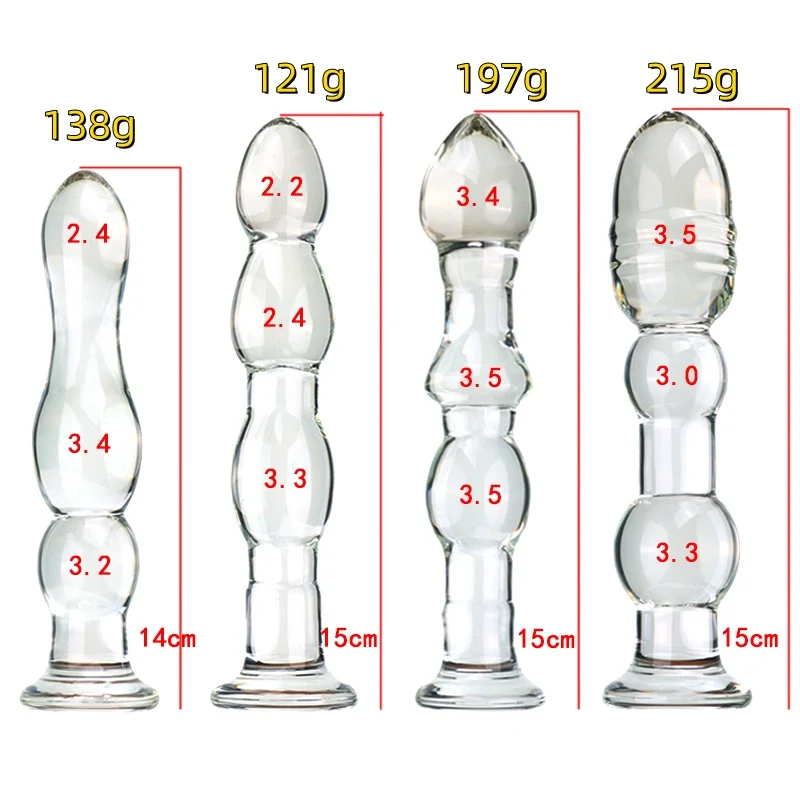 Glatt Transparentes Analplug Aus Glas Massagegerät Für Erwachsene_voghion.com