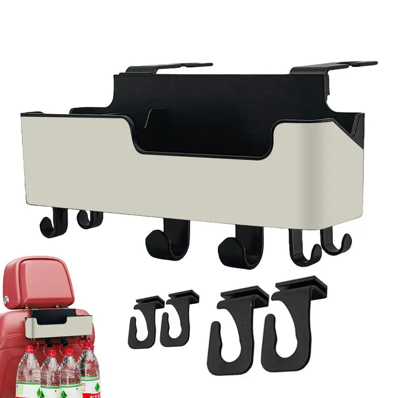 Car Headrest Rear Seat Multifunctional Storage Box Car Seat Back Box Multifunctional Organizer With Cup Holder Headrest