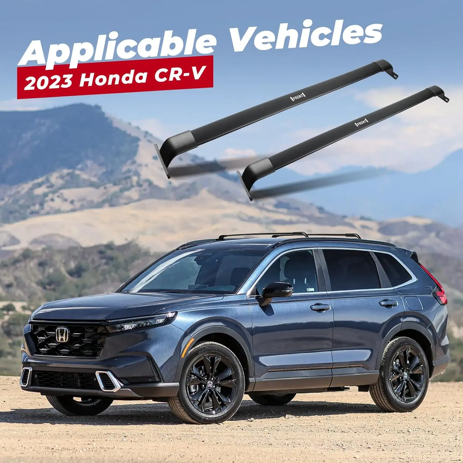 Barres De Toit Aluminium Pour Honda Pilot 2023-2025 - Noires, Charge 220 Lbs, POS75