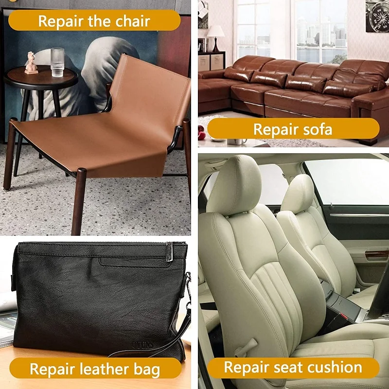 Strong Leather Repair Patch Kit Self-Adhesive Leather Refinisher Cuttable  Sofa Repair Tape for Furniture Couch Chair Car Seat - AliExpress