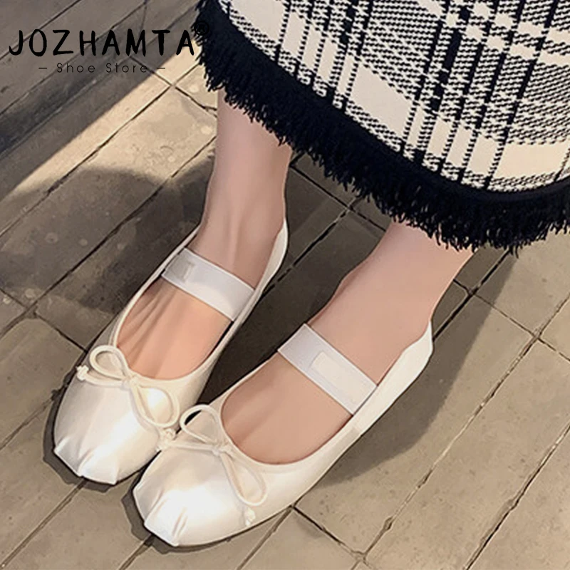 jozhamta-taglia-34-39-ballerine-da-donna-scarpe-con-tacco-basso-elastico-in-raso-2024-ins-ballerine-da-ballo-con-fiocco-carino-abito-quotidiano-casual