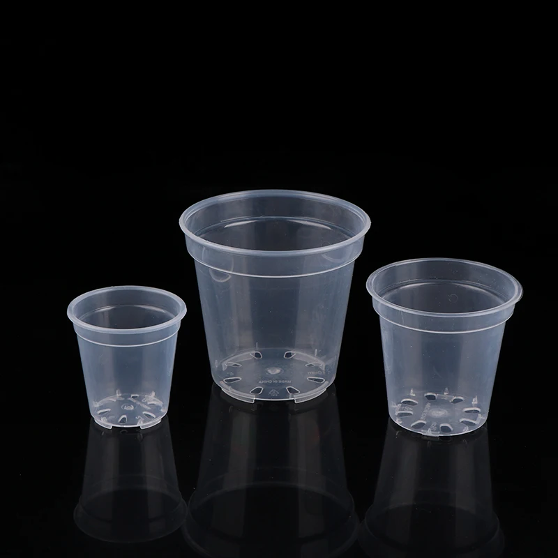 Description Picture 3 of itemHome Garden Round Planter Pot Orchid Nursery Container Planter Container Transparent Orchid Container Round Starting Pot