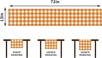 Fall Thanksgiving Orange White Buffalo Plaid Linen Table Runners Dresser Scarf Autumn Holiday Kitchen Party Wedding Table Decor 6