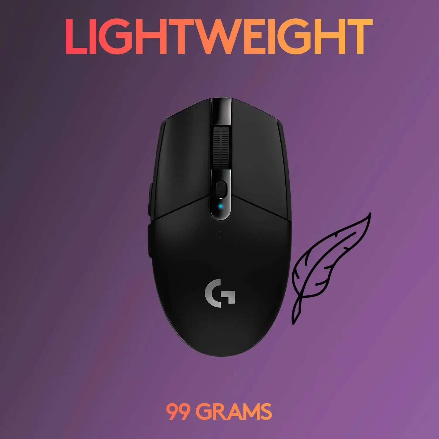 Gaming Mouse Logitech G304 Wireless USB Type A 12000 DPI PC Mac Laptop Accessories