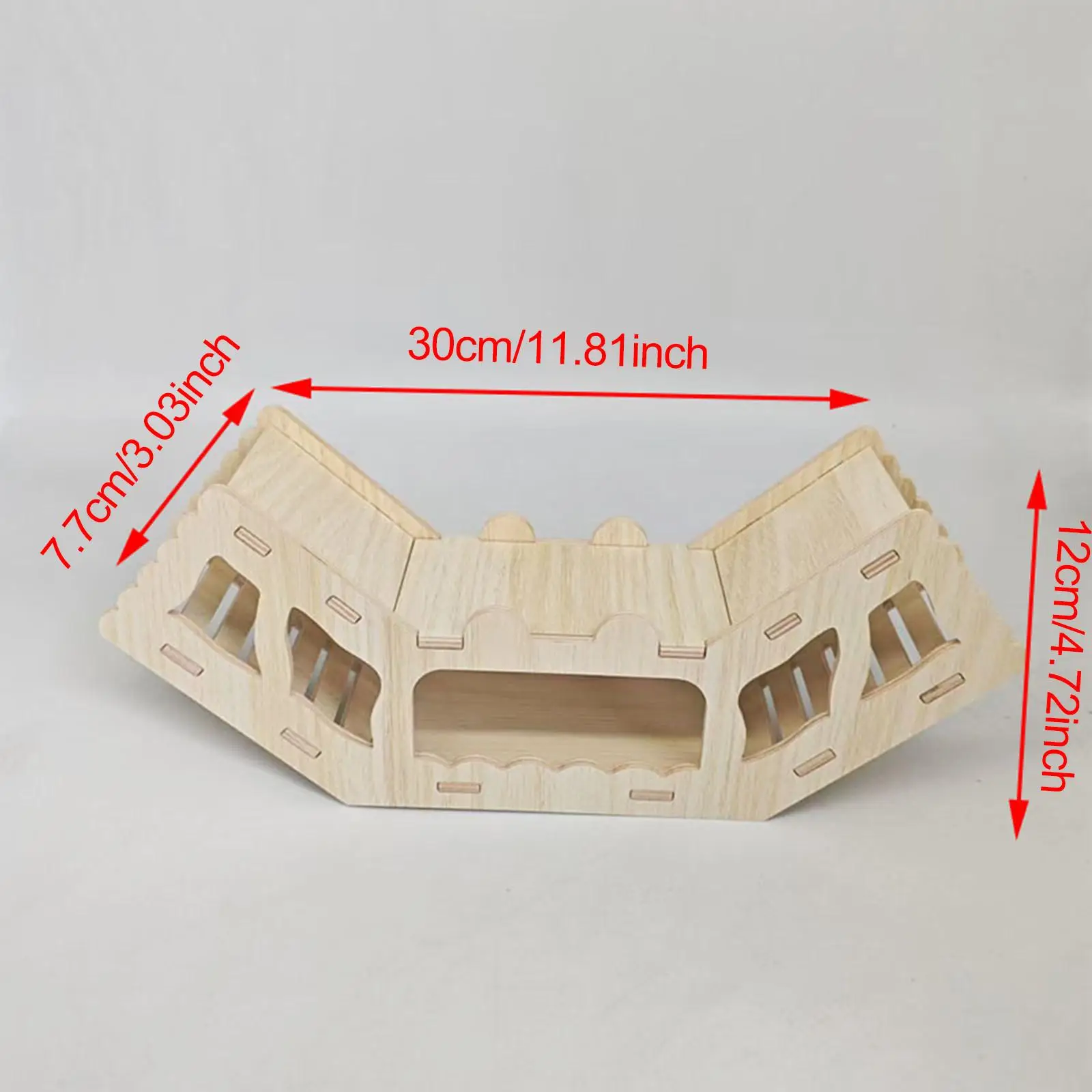 Hamster Burrow Tunnel Cave Ramp Sturdy Accessories 30x7.7x12cm Hiding Space