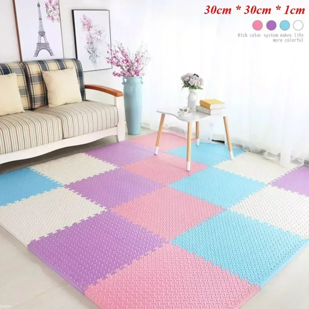 30×30x1.0cm Anti-slip Thickening Puzzle Mat Carpet for Baby Children's Room Game Playing Activity & Livingroom & Bedroom