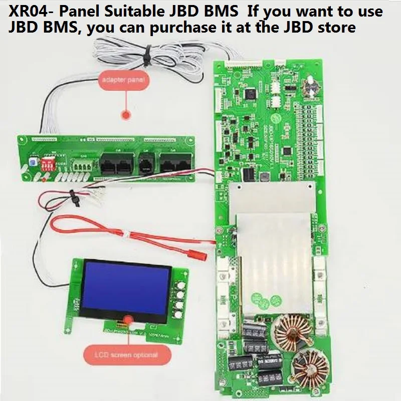 JBD BMS Power Box LiFePO4 Battery Case Stacked Solar Home Energy Storage 16S 51.