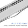 10 Pcs File Folder Document Board Clips Clamps White Metal Scissors Clipboard Holder Mountable Office Mini Binder 3
