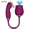 Powerful Rose Vibrator Female Toy Sucker Clitoris Mimic Finger Wiggling Dildo G-Spot Massager Adults Goods Sex Toys for Women 1