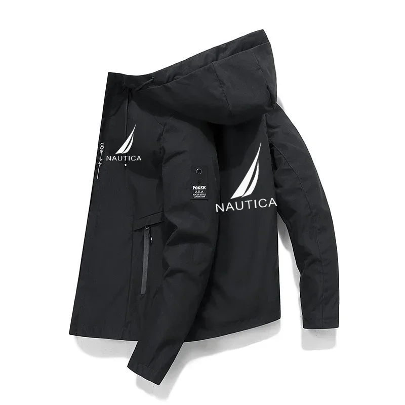 платье nautica NAUTICA 2024 Men's Spring and Autumn New Luxury Brand Printed Jacket Men's Fashion Trend Outdoor Camping Leisure Sports Jacket