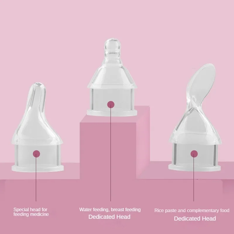 70ML Silicone Squeezing Feeding Bottle Spoon Bottle Feeder Newborn Baby Training Drink Spoon Safety Tableware Training Feeder