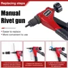 Manual Rivet Nut Gun, M3 M4 M5 M6 Home Multi-specification Riveting Machine, Riveting Tools, Insert Nut For Quick Riveting 4