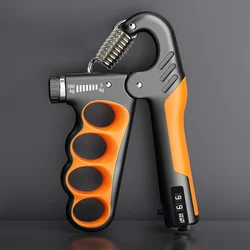 Adjustable Hand Gripper & Wrist Strengthener for Muscle Recovery and Training (Mechanical Orange)