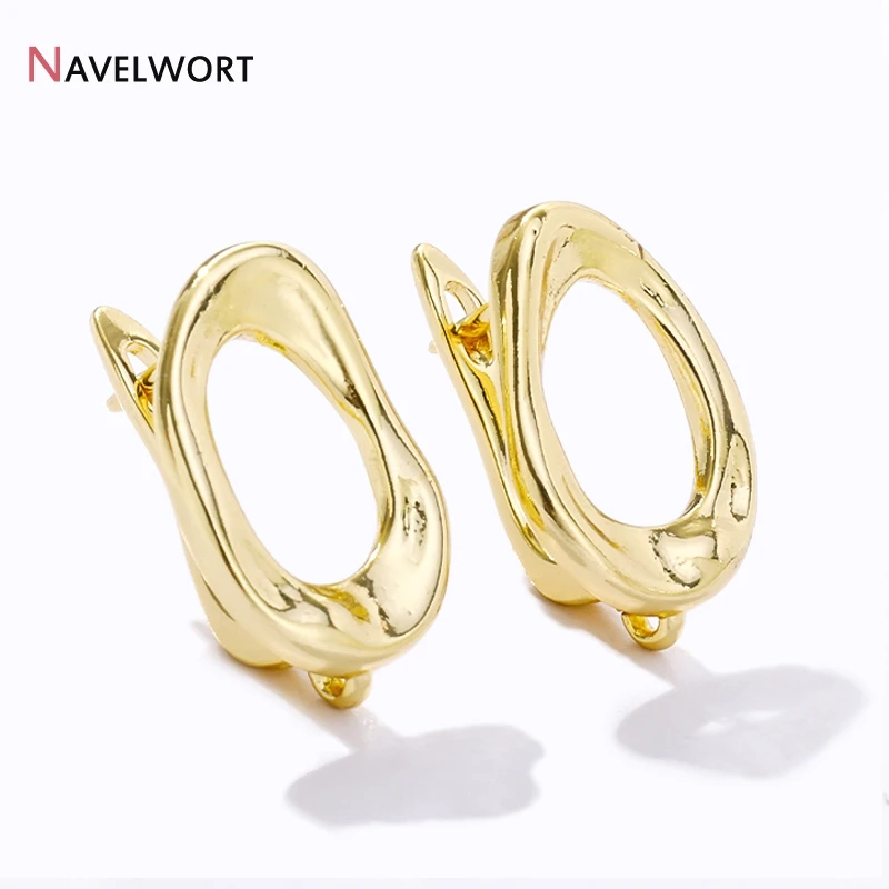 Chiusure per orecchini Shvenzy in ottone placcato oro 18 carati, ganci per orecchini, accessori per la creazione di gioielli, realizzazione di orecchini_voghion.com