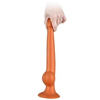 Liquid Silicone Anal Dildo with Suction Cup Soft Realistic Dick Penis Female Masturbator Big Butt Plug Sex Toy for Women Lesbian 5