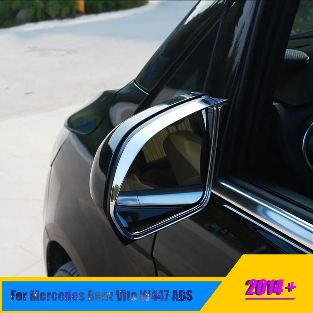 

ABS For Mercedes Benz Vito W447 2014 - 2021 Car Side Door Rearview mirror block rain eyebrow decoration Cover Trim accessories