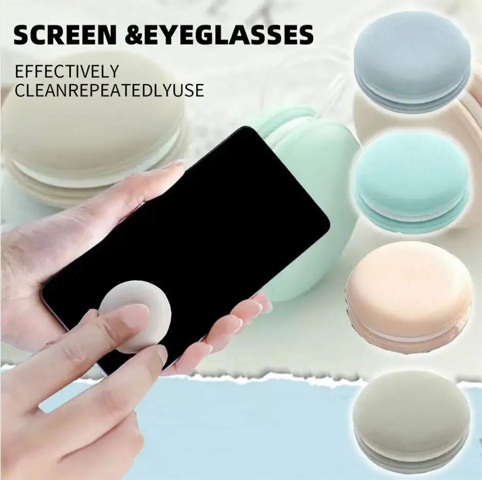 

Mobile Phone Screen Wipe Macaron Shape Glasses SLR Cleaning Multifunction Tools Glass Cleaner Key Pendant Gift 4 Colors