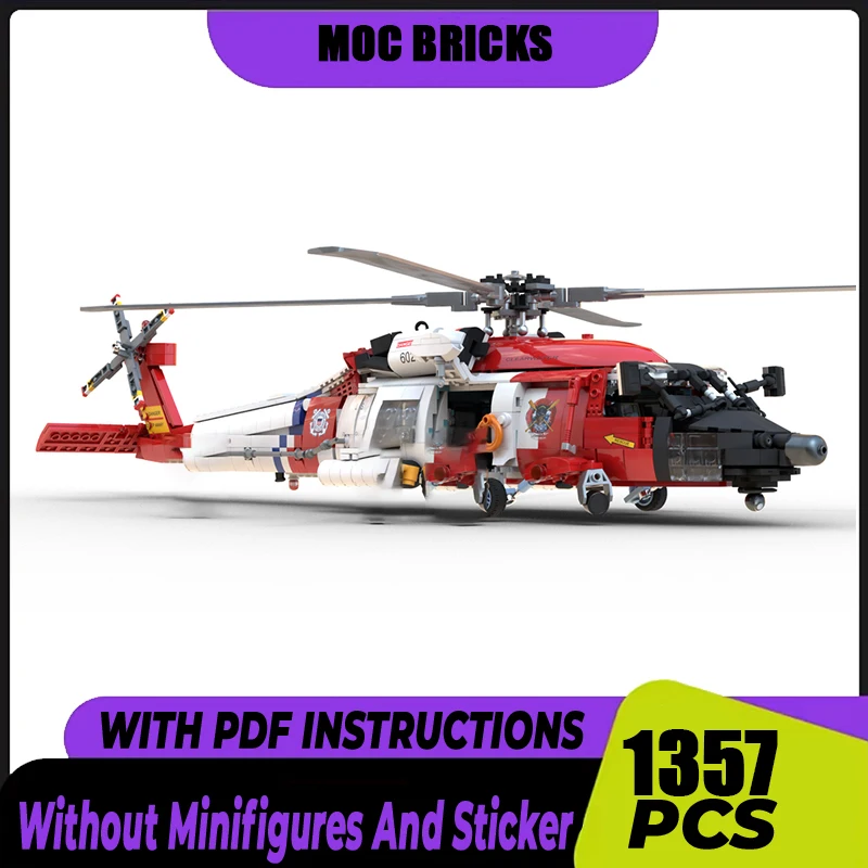 

Military Series Moc Building Blocks MH-60J JayHawk Model Technology Bricks DIY Assembly Airplane Toys For