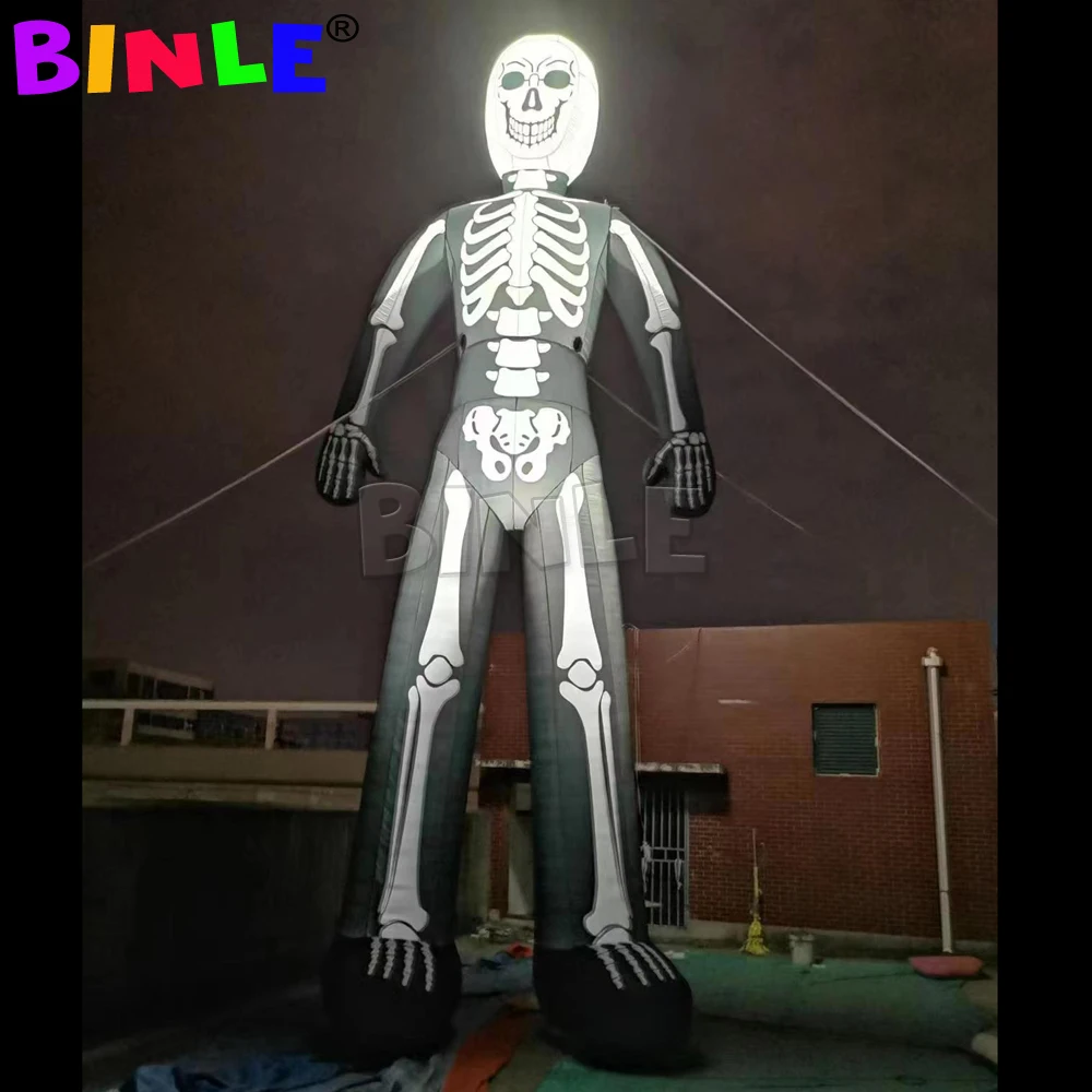 Halloween Decoration Outdoor Giant Inflatable Skeleton Blow Up Black Ghost Event Promotional Character For Party Activities