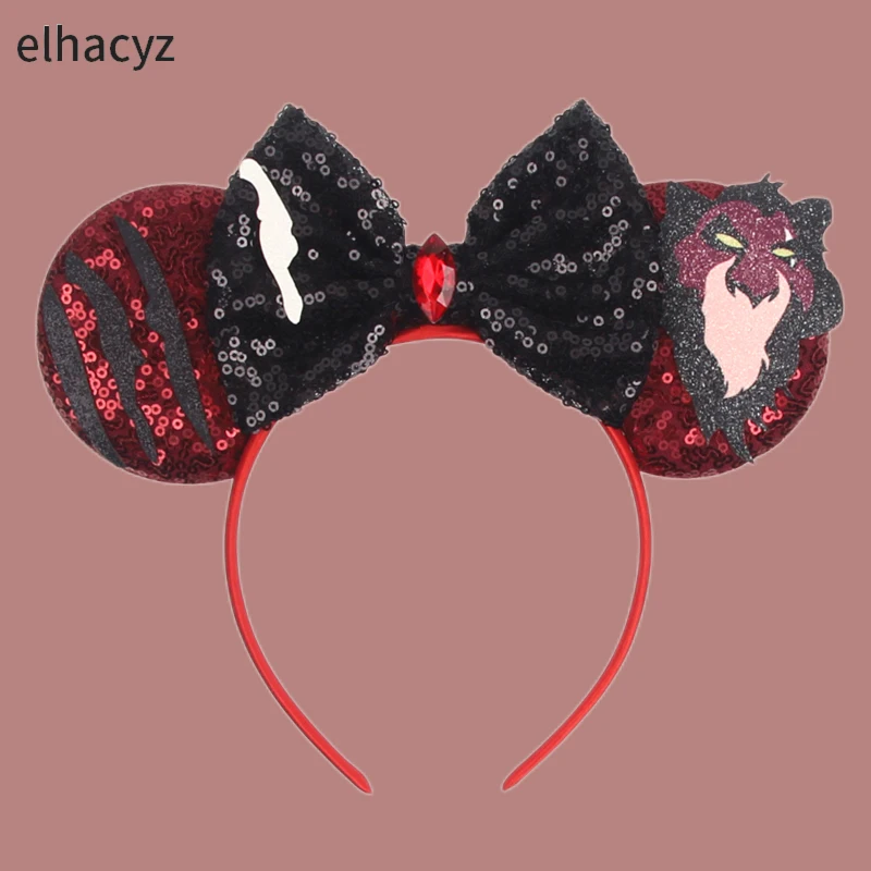 New Villains Mouse Ears Headbands Women Halloween Party Cosplay Bad Guys Hairbands Girls Festival Gift Kids DIY Hair Accessories