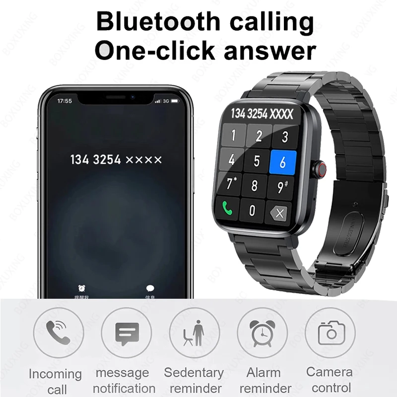 2023 ο  ȭ Ʈ ġ  NFC ð 1.85 HD ü ġ ũ ƮϽ ƮĿ IP68  Smartwatch  
