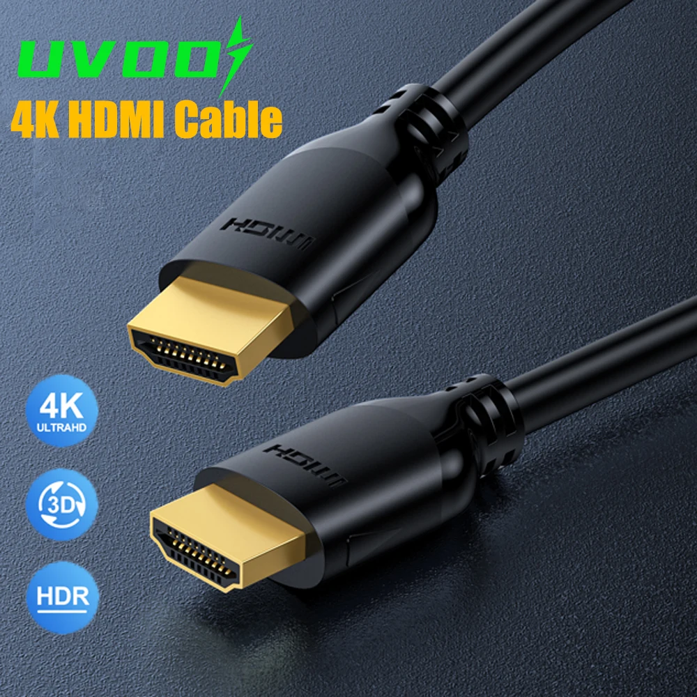 

2Pack 4K HDMI Cable HDMI 2.0 High Speed Cord HDMI to HDMI Cable HDR 3D ARC Ethernet for HDTV Laptop Monitor PS4 5 Xbox 1 6 10FT