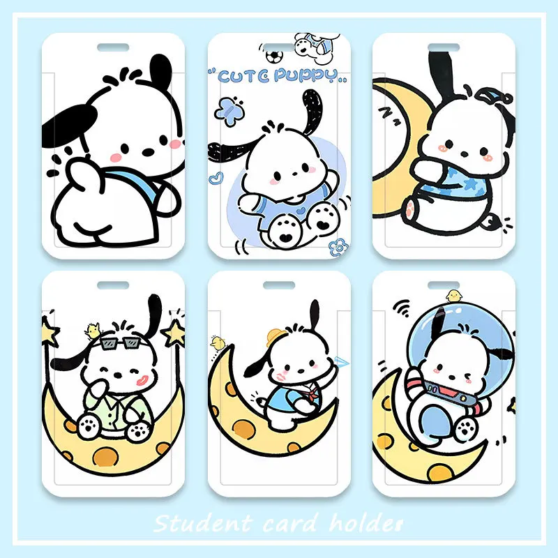 

Sanrio Pochacco Ferrule Action Anime Figures Pochacco Cute Cartoon Doll Public Transportation Card Access Control Card Ferrule