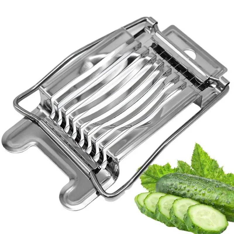 

Multipurpose Fruits Vegetables Chopper Lightweight Stainless Steel Tomato Strawberry Cutter Kitchen Gadgets For Cafe Shop Home