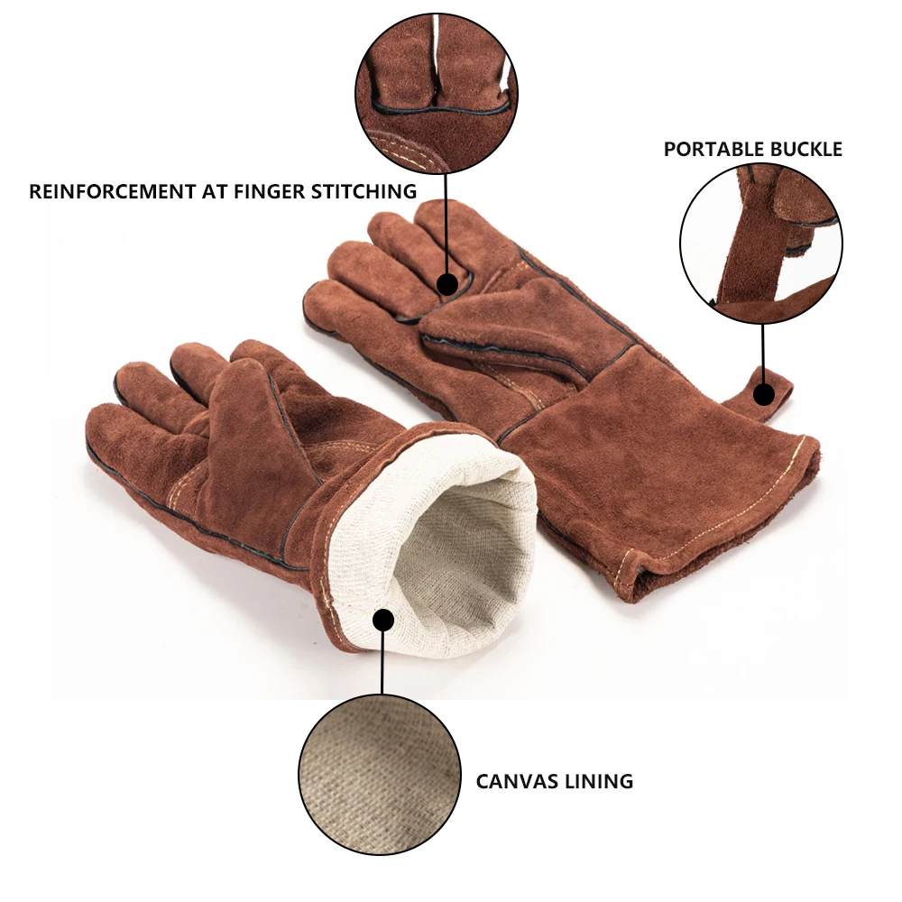 Work gloves protective gloves insulating gloves 14 inch welding gloves for welder heat insulation