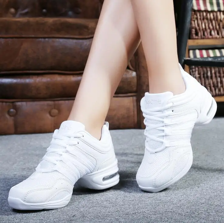 

Women Black Red Gold White Dance Shoes Jazz Hip Hop Sneakers For Woman Platform Dancing Ladies Fitness Big Size 44