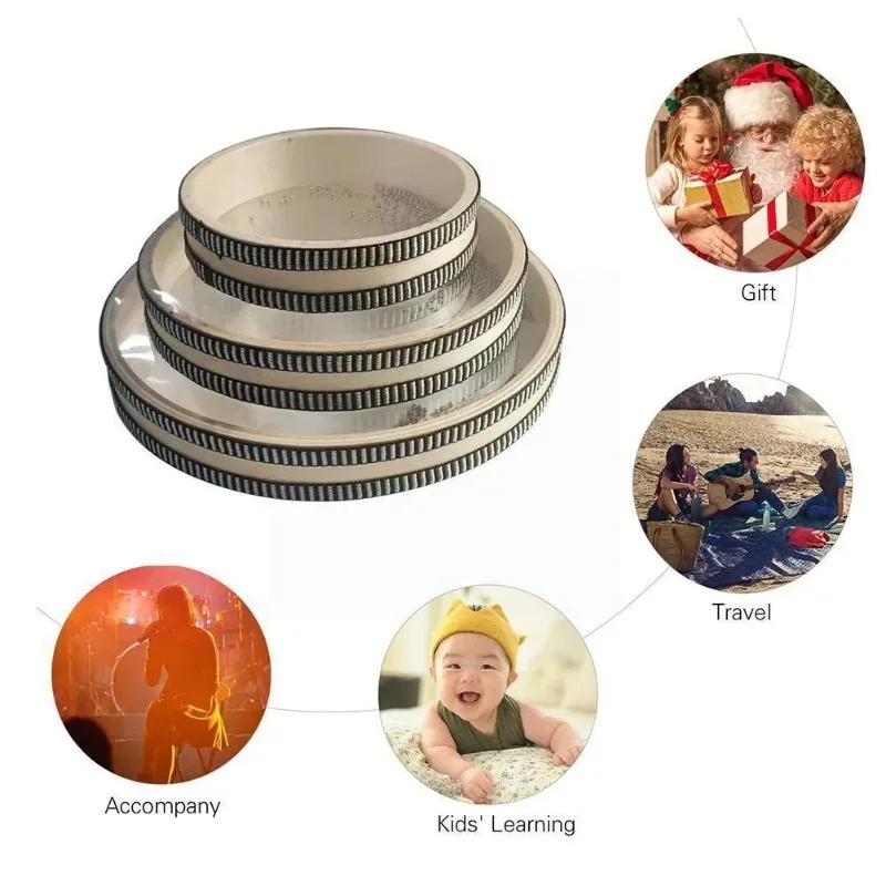 Wood Color Wooden Remo Ocean Drum Musical Tool of Musical NatureTraditional Sound Instrument kid Hand-eye coordination toy