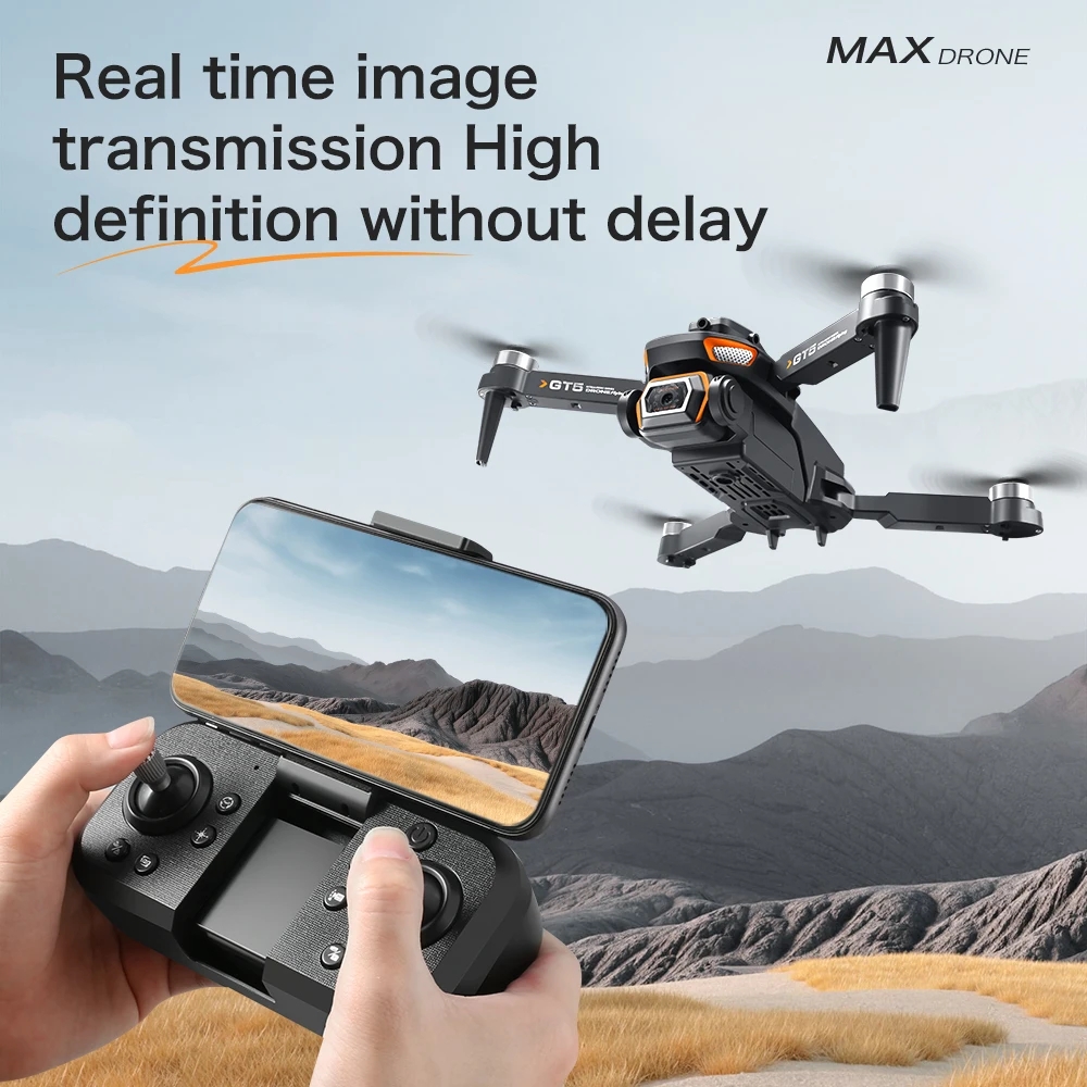 Mini Drone New GT5 8K HD Double Camera Brushless Motor Obstacle Avoidance Aerial Photoflow Professional Foldable Rc Quadcopter mini drone,remote control drone