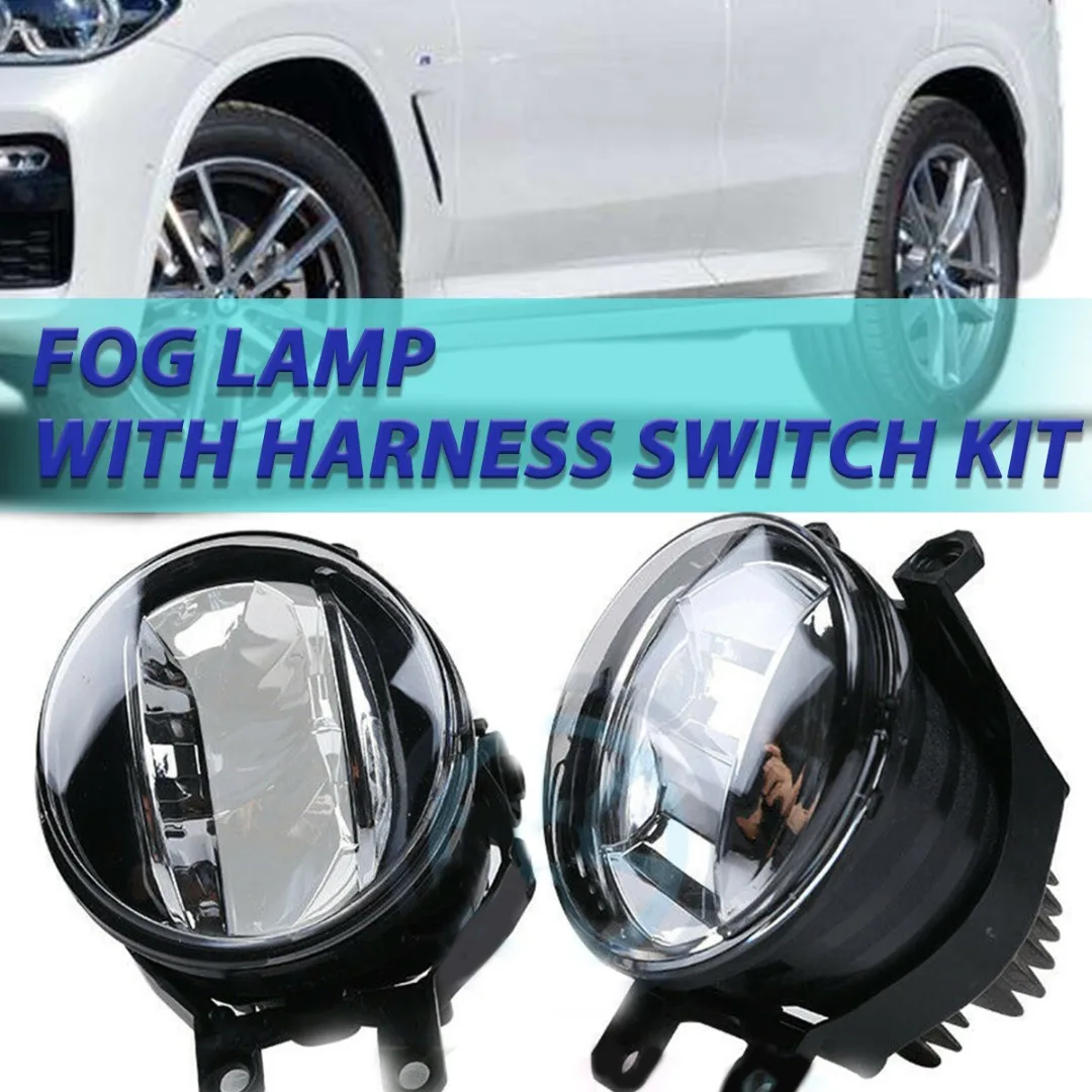 

LED DRL Fog Lights With Harness Switch Kit For Toyota For RAV4 2019 2020 2021 2022 Car Headlight Accessories