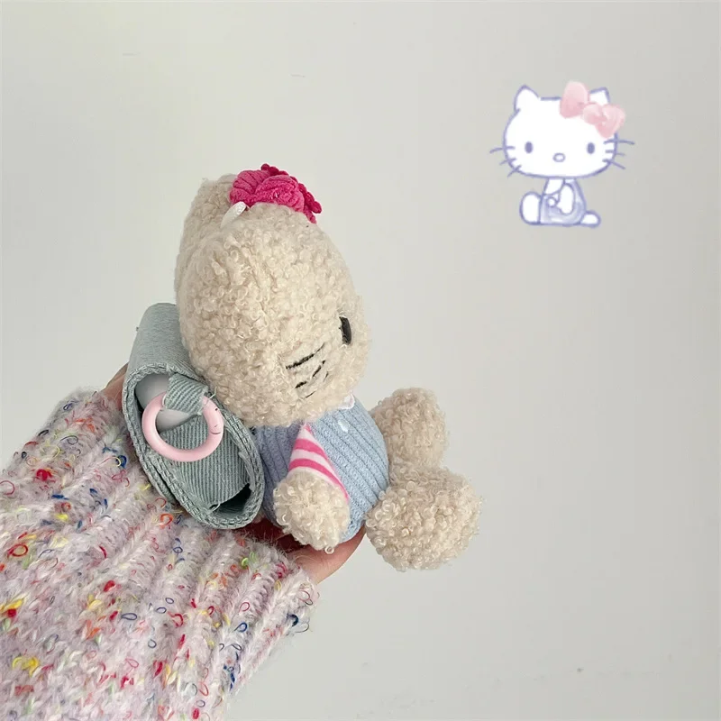 

Harajuku Sanrio Hello Kitty Plush Protective Sleeve for Airpods 1 2 Pro 3 Kawaii Cartoon Anime Tide Christmas Bag Accessories