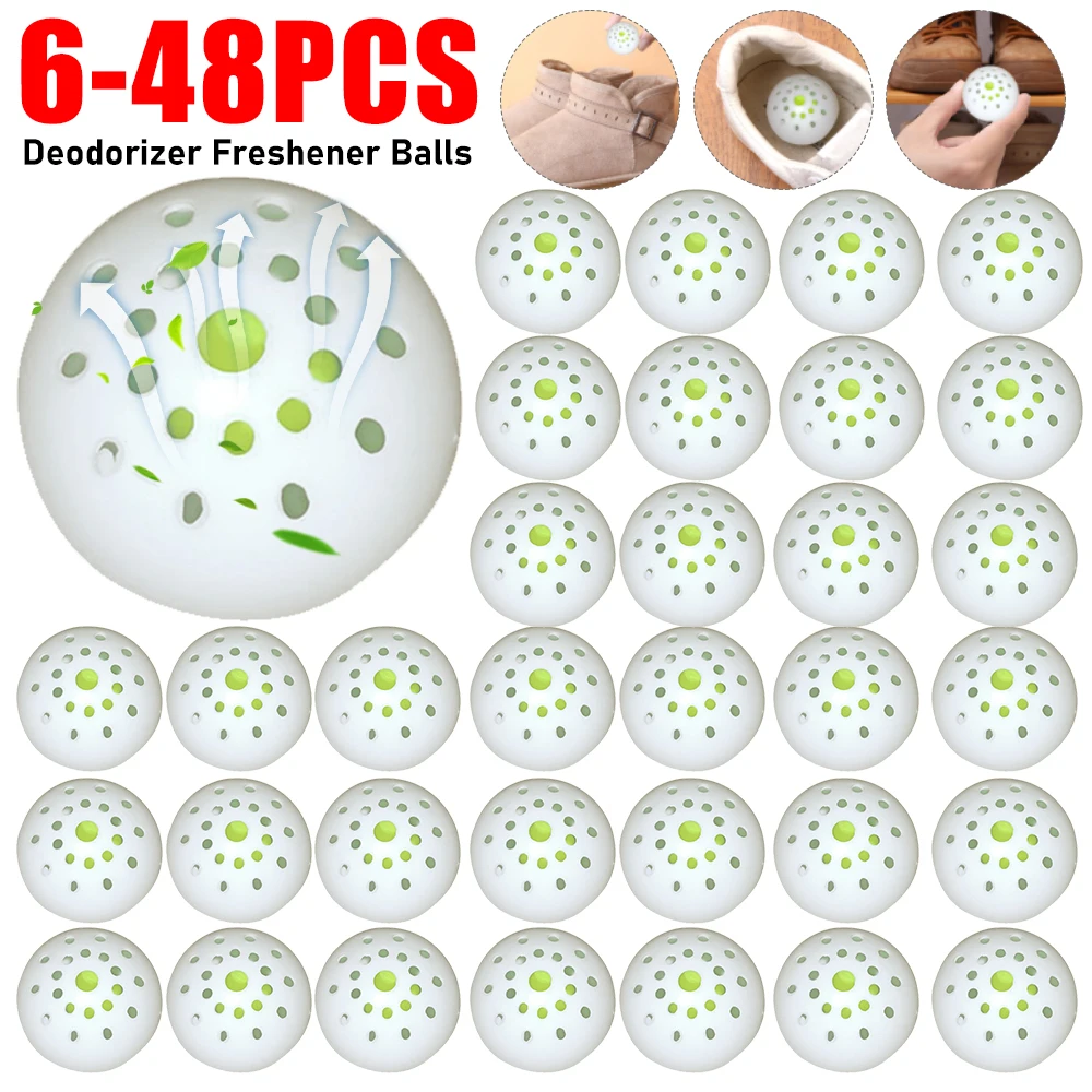6-48PCS Deodorizer Freshener Ball Sneaker Gym Bag Shoe Closet Toilet Long-lasting Aromatic Sneaker Accessory shoe deodorizer ball