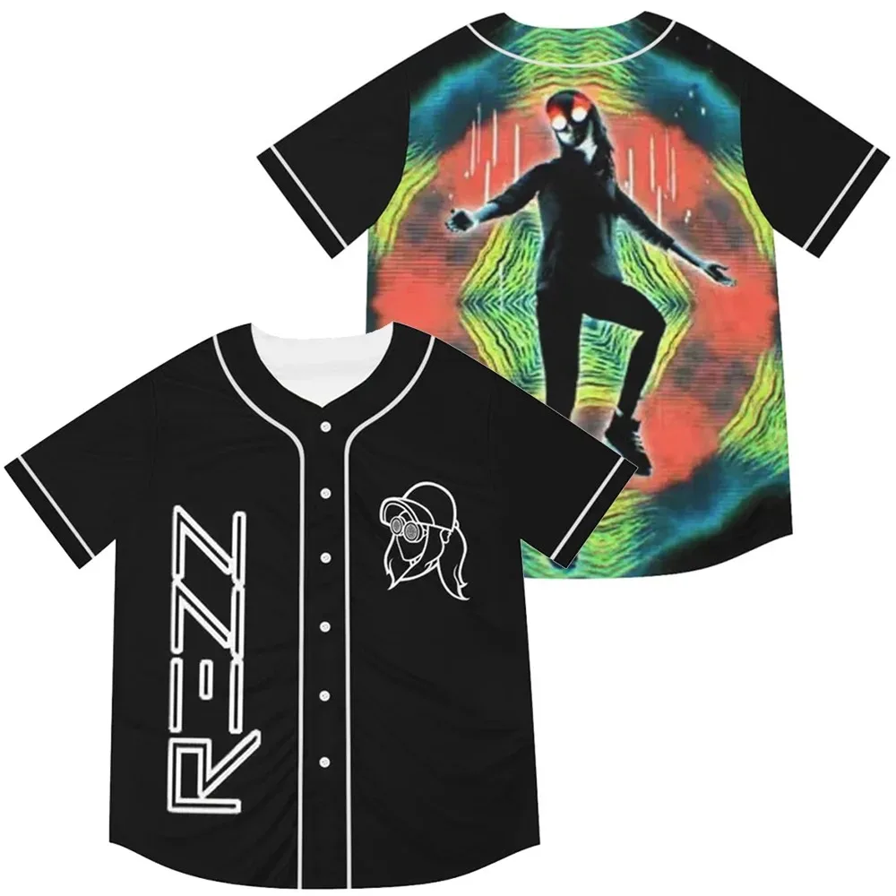 Визуальная бейсбольная форма Rezz в стиле Харадзюку для повседневного использования с тонкими пуговицами, Мужская/Женская бейсбольная Джерси для фестивалей EDM Визуальная бейсбольная форма Rezz в стиле Харадзюку для повседневного использования с тонкими пуговицами, Мужская/Женская бейсбольная Джерси для фестивалей EDM