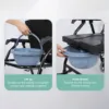 Mobile Potty Chair with Wheels Foldable High Load Bearing Capacity Thickened Toilet Wheelchair for Home Rolling Commode Chair 5