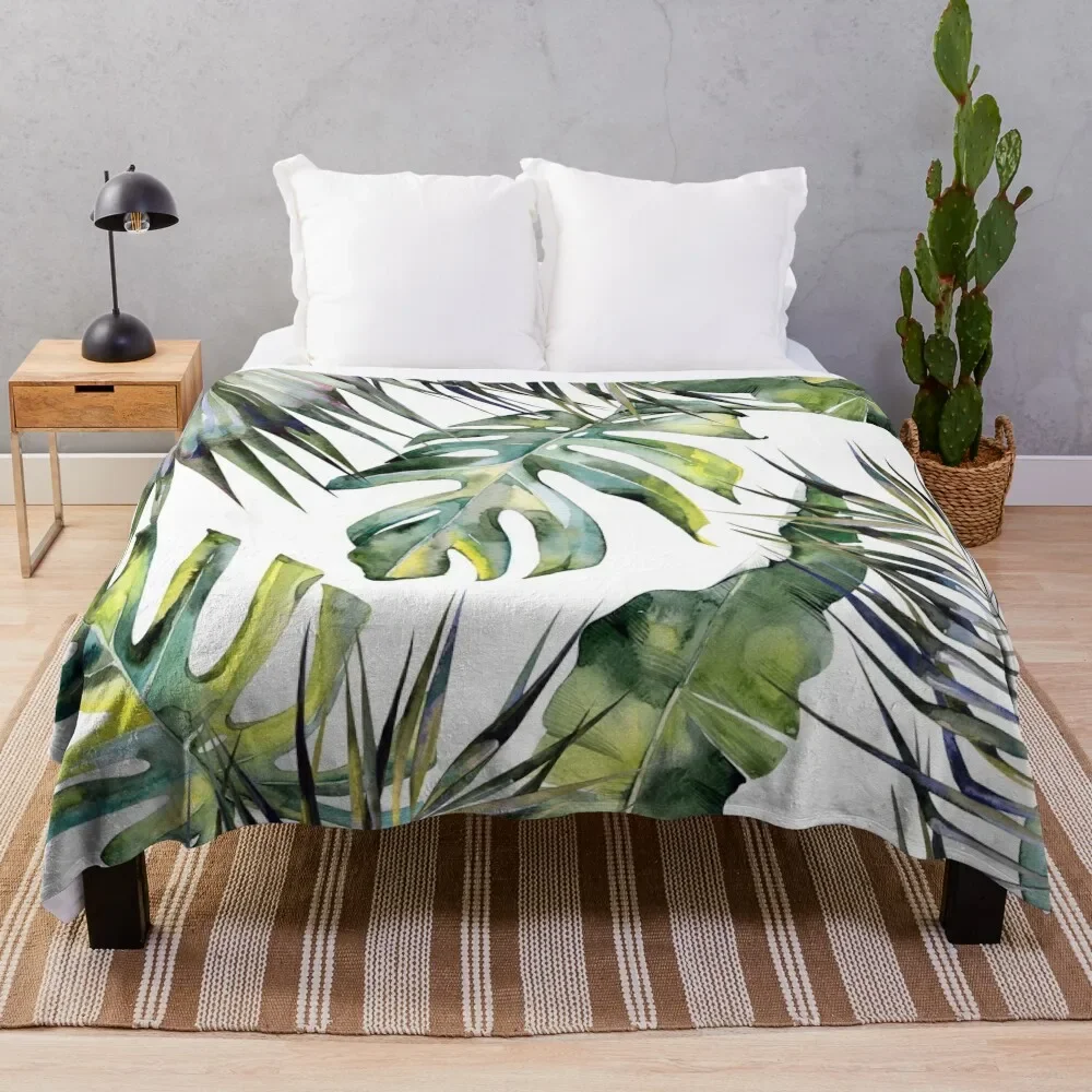 

TROPICAL GARDEN 2 Throw Blanket Warm Soft Plush Plaid Baby Blankets