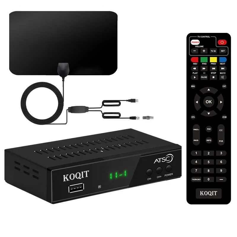 fire tv box Smart Universal Remote ATSC TV Tuner Analog Digital Converter Box USB DVR Recorder For Tv Terrestrial Digital Broadcast Receiver free sat box TV Receivers