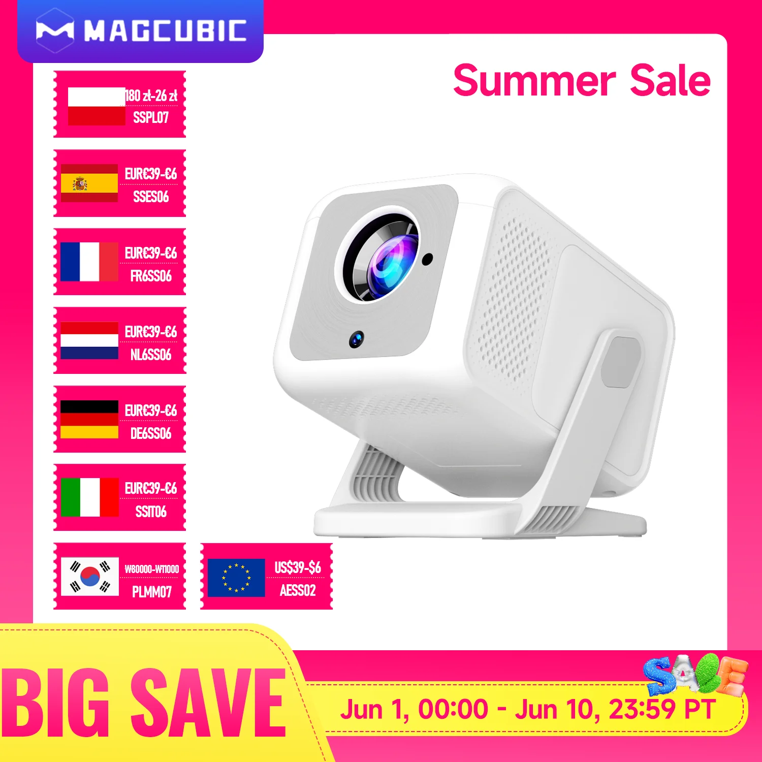 Przenośny projektor Magcubic HY310X 4K 420ANSI z Polski za $65.37 / ~243zł