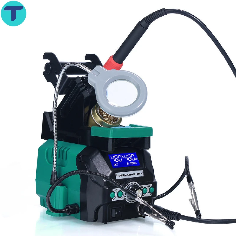 

Yihua 65W Welding Station Led Magnifier Universal Clamp Rapid Heating Adjustable Temperature Led Display Soldering Iron Station
