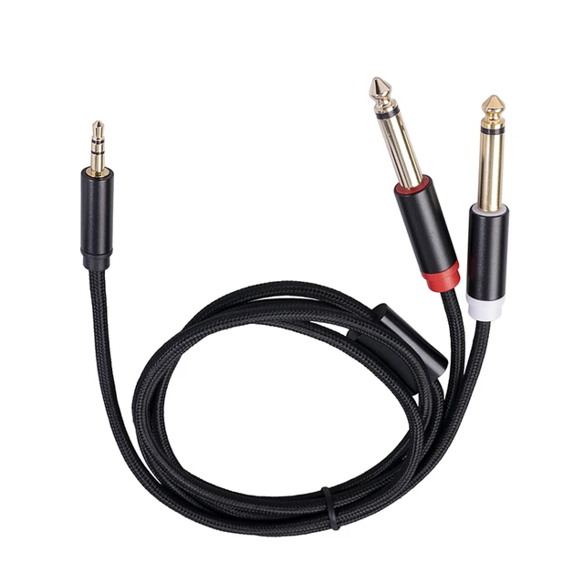 3.5mm Mono Audio Jack to Alligator Clip Cable