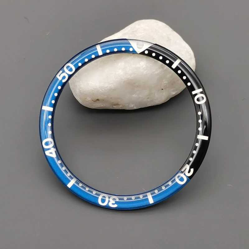 Flat Resin Aluminium Bezel Insert for Watch Cases - 39mmx32mm