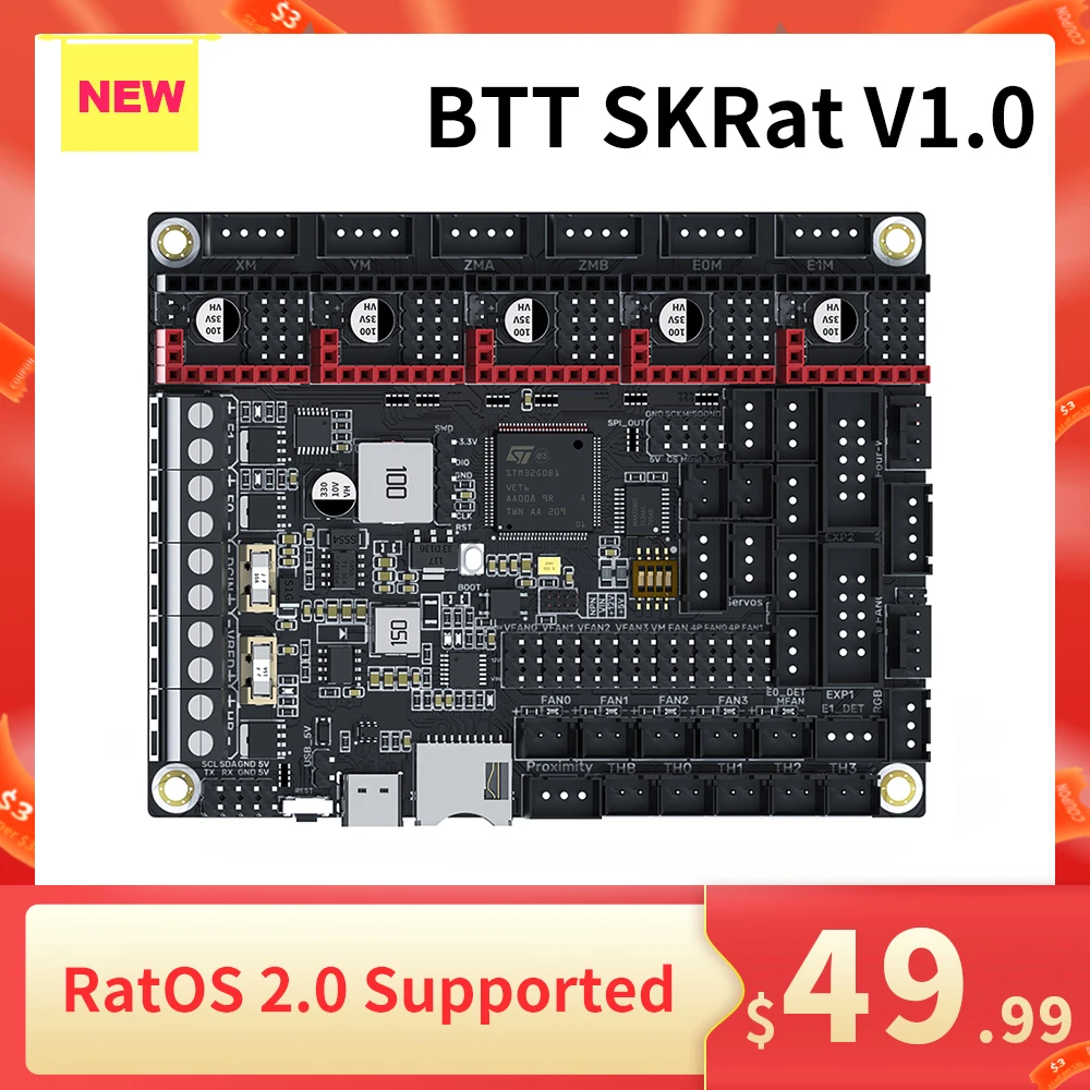 Bigtreetech SKRat V1.0 3D Printer Motherboard Klipper CAN BUS Raspberry
