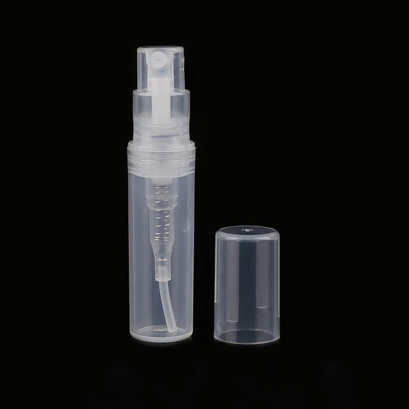 50/100PCS/LOT Small Round Plastic Containers Perfume Spray Sample Bottle Atomizer Empty Cosmetic Containers