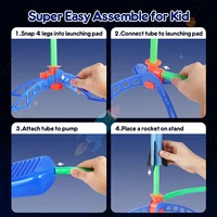 Air Rocket Foot Pump Launcher Outdoor Air Pressing Pedal Soaring Rocket Toy Kids Game suit Jumping Sport Game Kids Toy Gift 2