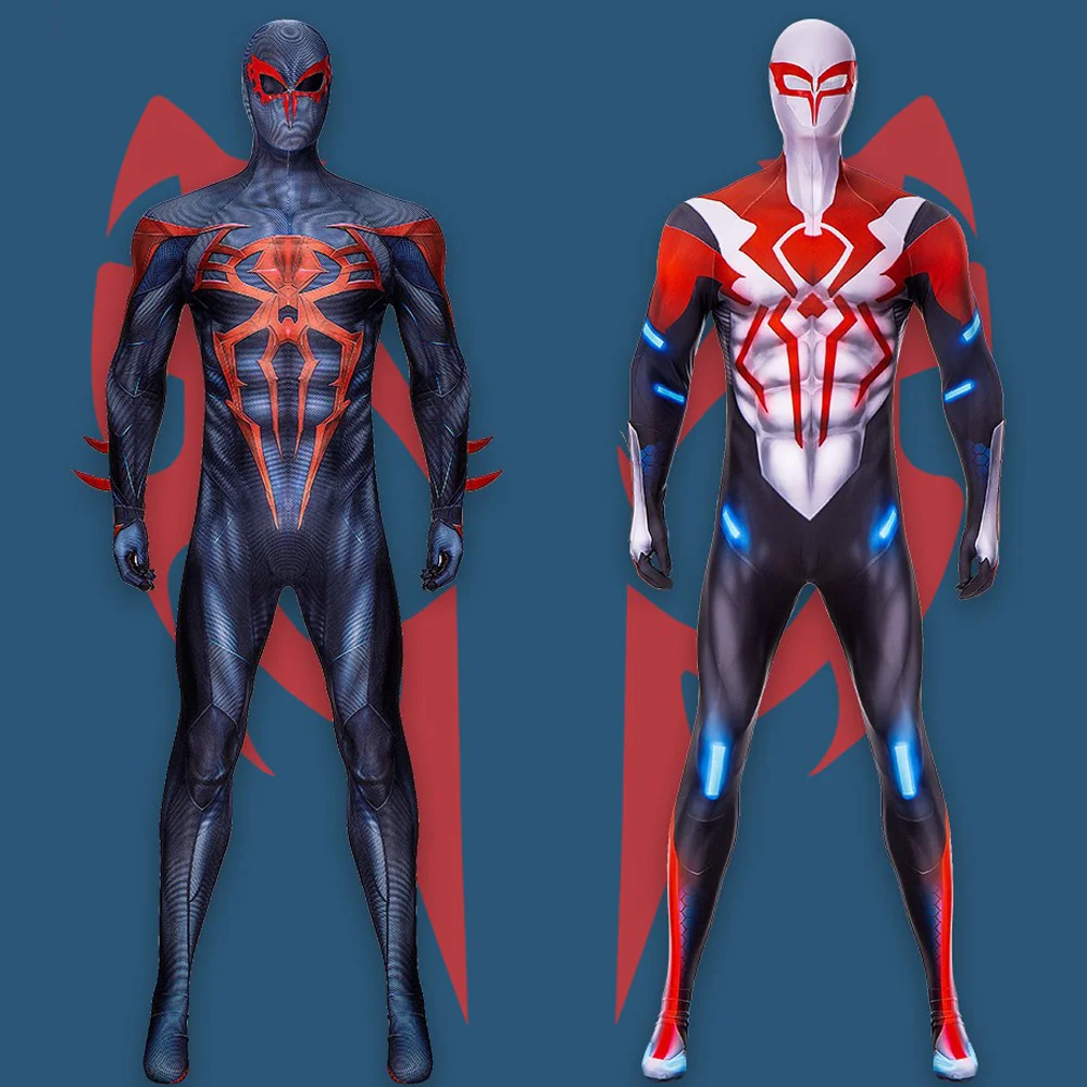 Spiderman 2099 Cosplay Miguel O Hara Costume Supereroe 3D Stampato Spandex Tute Spiderman Costume Halloween Spider 2 Abiti