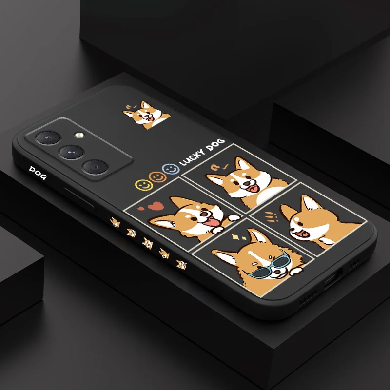 Silly Corgi Phone Case For Samsung Galaxy A55 A35 A25 A15 A16 A06 A05 A05S A54 A34 A24 A14 A04 A04S A04E 4G 5G Cover phone case leather phone case