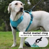 Dog Harness with Airtag Holder and Leash Set-Premium Oxford Breathable Material Durable Reflective Dog Harness and Leash Set 3